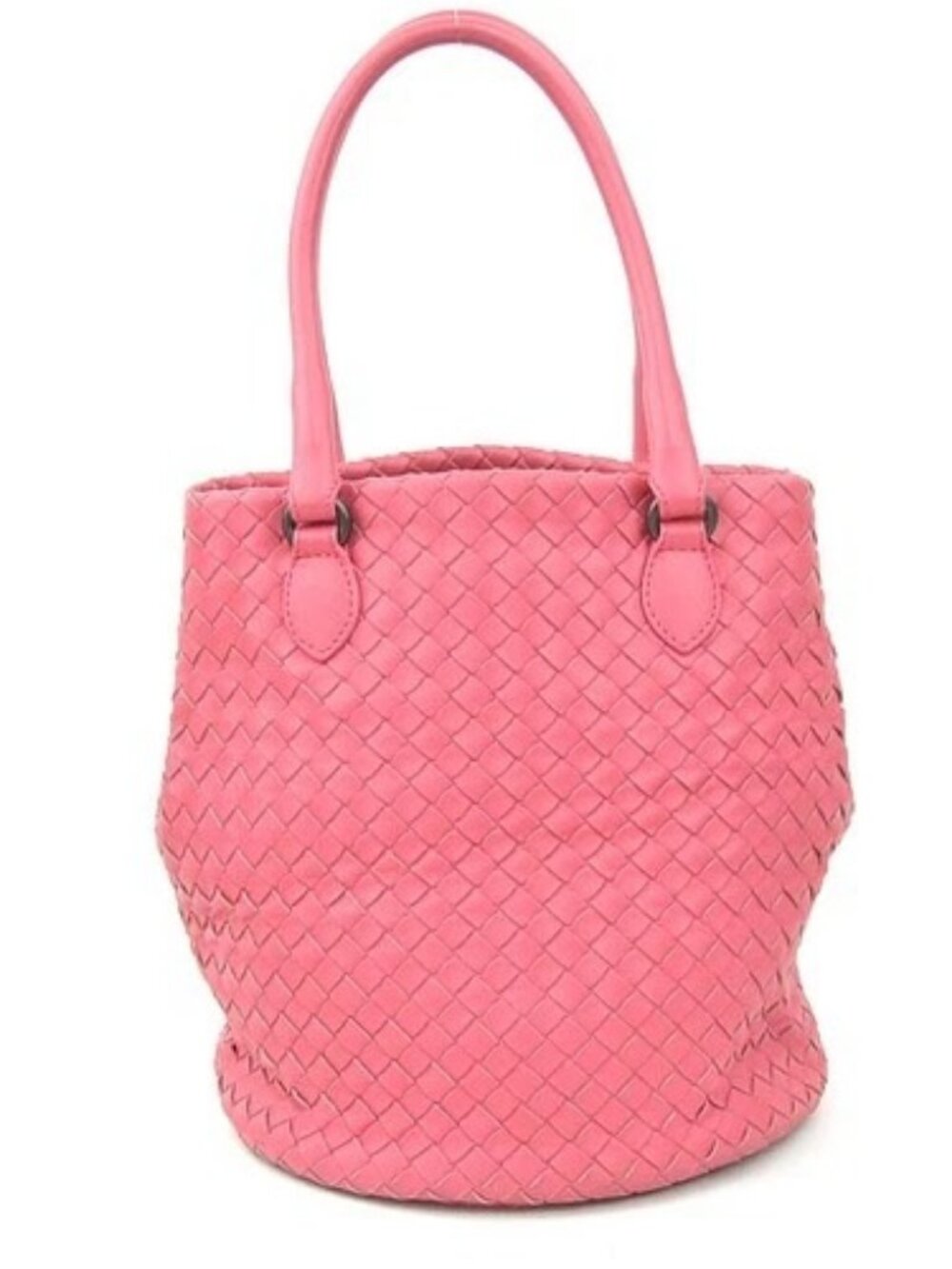 Auth BOTTEGAVENETA Intrecciato Handbag Pink Leather - e60792k